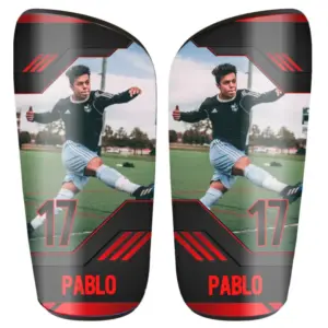 Espinilleras Personalizables con tu Nombre Foto y Dorsal (Modelo Techno)