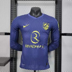Atletico de madrid segunda equipacion version jugador manga larga 2025-2026