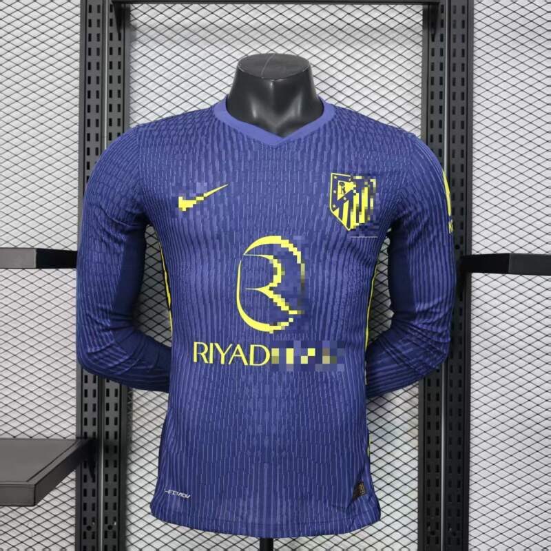 Atletico de madrid segunda equipacion version jugador manga larga 2025-2026