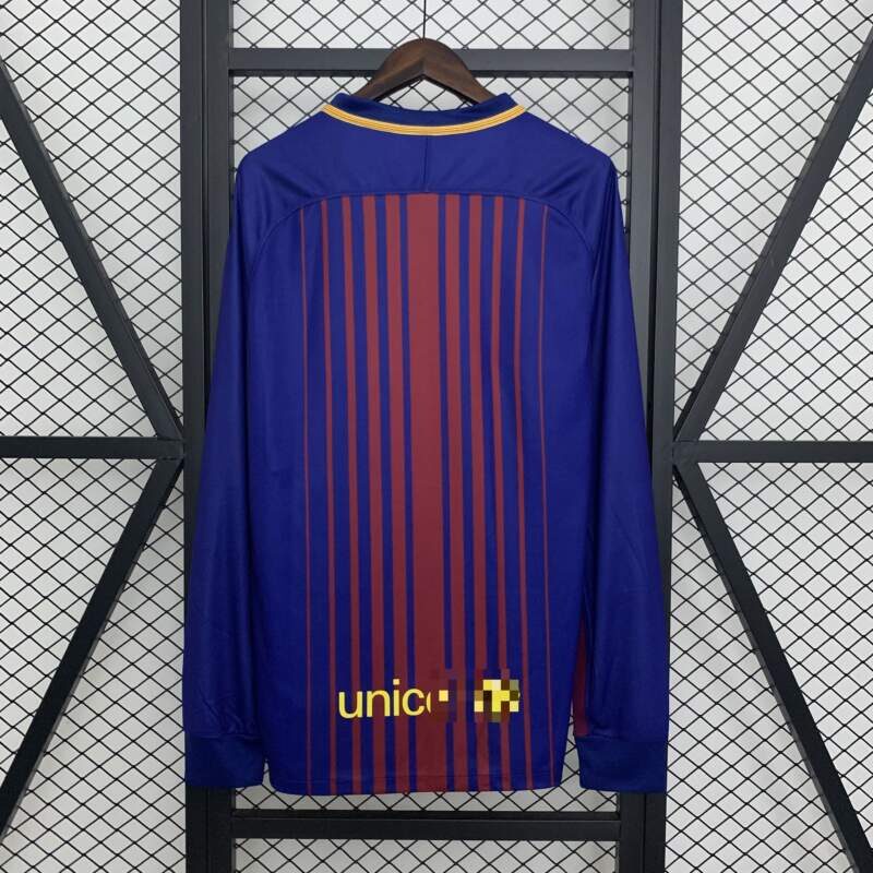 Camiseta Barcelona Retro 2017-2018 primera equipacion manga larga dorsal