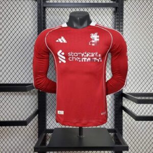 Camiseta Liverpool Primera Equipación Versión Jugador Manga Larga 2025-2026