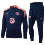 Chandal Azul y Rosa Pastel Barcelona 2025-2026 dorsal