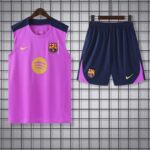 Conjunto de entrenamiento Morado Barcelona 2025-2026 manga corta