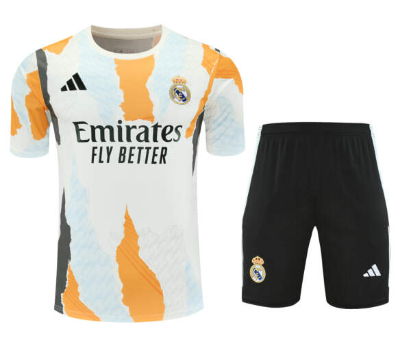 Conjunto de entrenamiento Blanco-Naranja Real Madrid 25-26 Conjunto de entrenamiento Blanco-Naranja Real Madrid 25-26