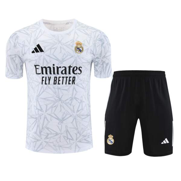Conjunto de entrenamiento Blanco con gris Real Madrid 25-26 Conjunto de entrenamiento Blanco con gris Real Madrid 25-26