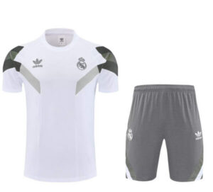 Conjunto de entrenamiento blanco con gris Real Madrid 25-26