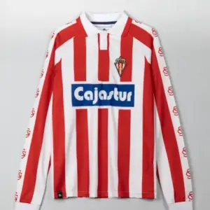 Camiseta Sporting de Gijón Primera Equipacion Retro Manga Larga 1992-1993