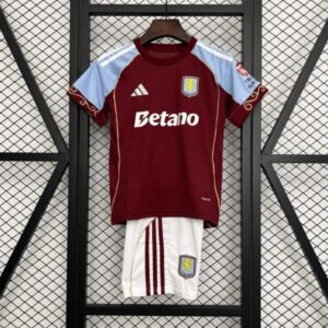 Conjunto Niño Aston Villa Primera Equipacion 2025-2026