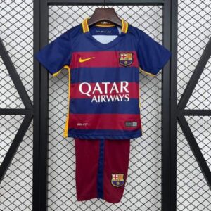 Conjunto Niño FC Barcelona Primera Equipacion Retro 2015-2016