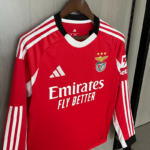 Camiseta Benfica 2025-26 Primera Equipación Manga Larga lateral hombro