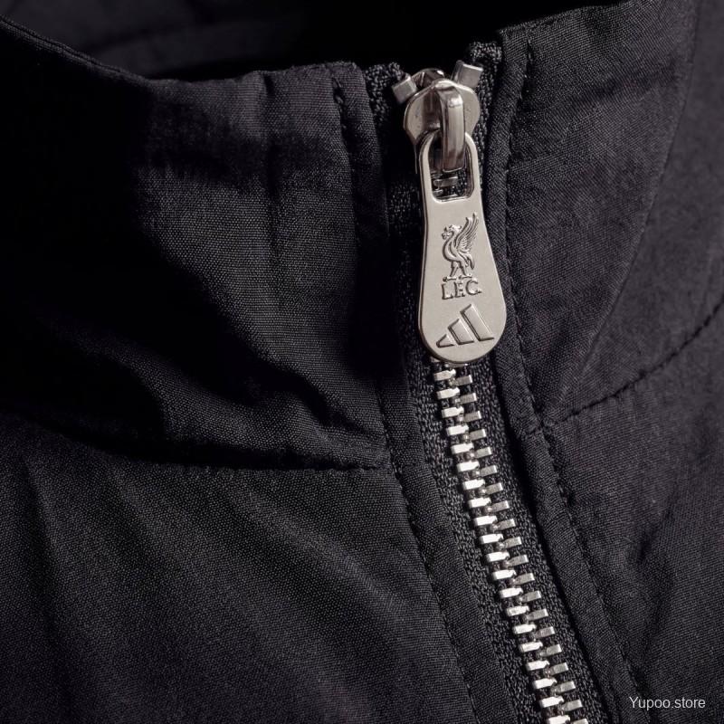Cortaviento Liverpool Negro 2025-2026 cuello