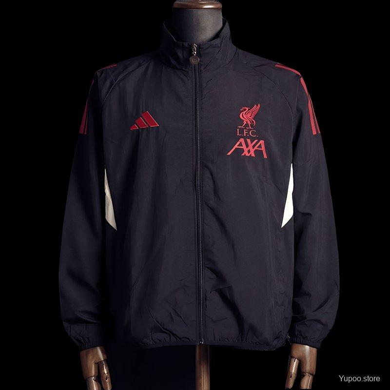 Cortaviento Liverpool Negro 2025-2026 frontal