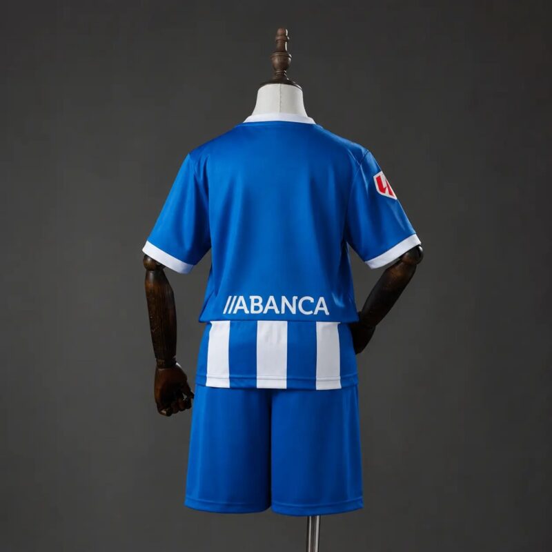 Conjunto Niño Deportivo la Coruña Primera Equipación 2026-27 dorsal